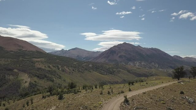 Drone Camino monta&ntilde;as patagonia 