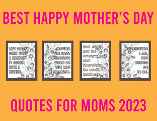illustration of a background with typography, Best Happy Mother's Day Quotes for Moms 2023