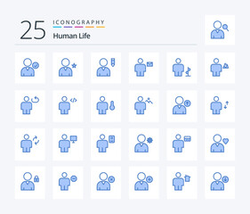 Human 25 Blue Color icon pack including direction. avatar. profile. letter. envelope