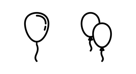 Balloon icon vector illustration. Party balloon sign and symbol