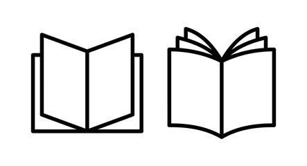 Book icon vector illustration. open book sign and symbol. ebook icon