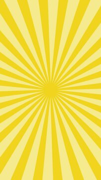 Portrait-style motion loop background of spinning gold and yellow radiate lines