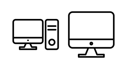 Computer icon vector illustration. computer monitor sign and symbol