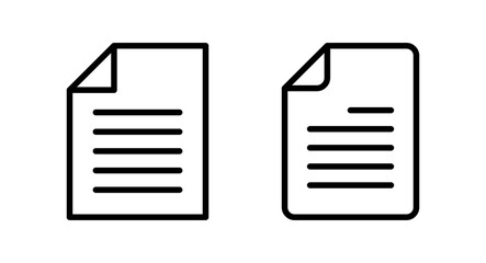 Document icon vector illustration. Paper sign and symbol. File Icon