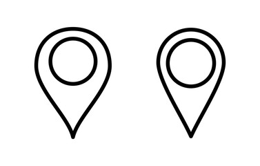 Pin icon vector illustration. Location sign and symbol. destination icon. map pin