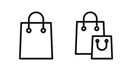 Shopping bag icon vector illustration. shopping sign and symbol