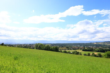 View on a mountain in the department of Haute-Savoie