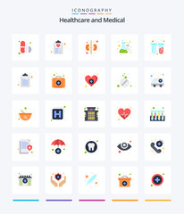 Creative Medical 25 Flat icon pack  Such As chemistry. laboratory. plan. lab. chemistry
