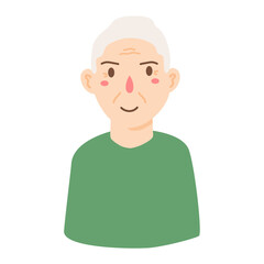 cartoon elderly man