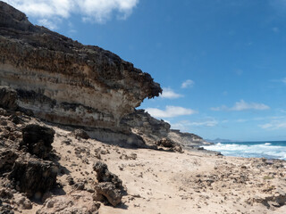 Fototapeta na wymiar Fuerteventura - wilde Westküste Jandia zwischen Agua Liques und Los Boquetes