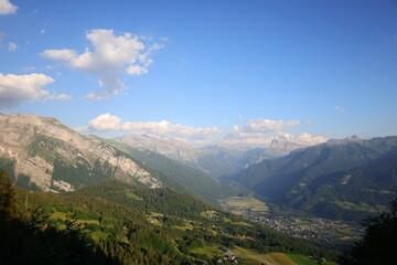 View on a mountain in the department of Haute-Savoie