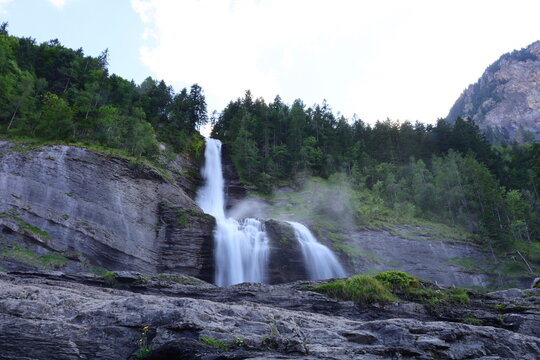 The Rouget waterfall is a waterfall of the Giffre Valley in the town of Sixt-Fer-à-Cheval.