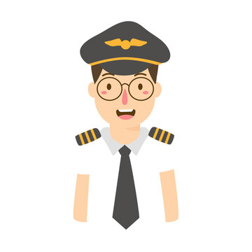 occupation wordcard with airline pilot