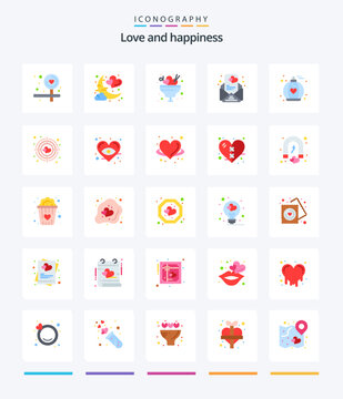 Creative Love 25 Flat icon pack  Such As perfume. fragrance. love bowl. valentine. love