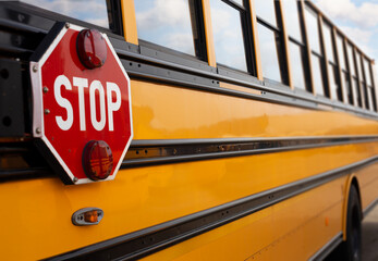school bus stop side view