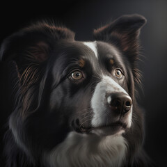 portrait of a dog border collie