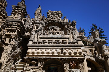 Fototapeta na wymiar The Ideal Palace is a monument built in Hauterives by the postman Ferdinand Cheval, from 1879 to 1912.