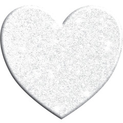 white textured heart