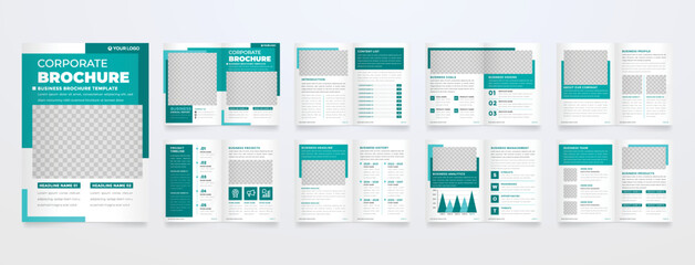 minimalist business brochure template with simple style and modern layout	