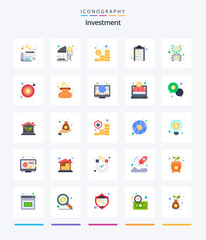 Creative Investment 25 Flat icon pack  Such As money. dollar. investment. money. clipboard