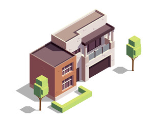 Isometric Suburban Building