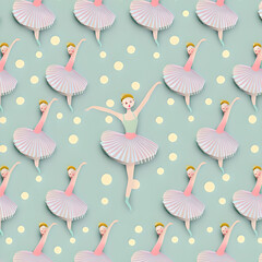 seamless pattern with dancers