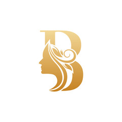 Initial B face beauty logo design templates