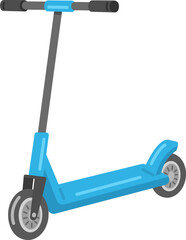 水色のキックスケーターのイラスト