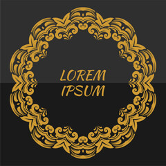 Vector mandala frame design, for your various types of advertising needs, suitable for business card designs, banners, websites, etc. high resolution EPS file format