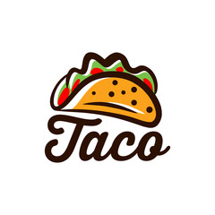 taco fast food logo design symbol