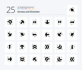 Arrow 25 Solid Glyph icon pack including left. arrow. full. right. arrow