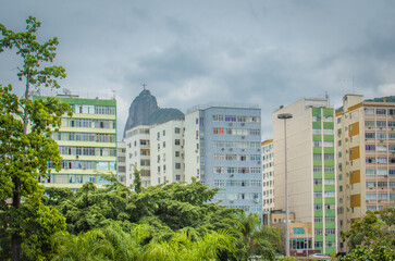 Botafogo and mountain Sugar Loaf and Urca in Rio de Janeiro. Brazil