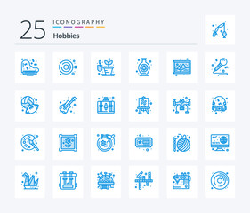 Hobbies 25 Blue Color icon pack including mic. hobbies. hobbies. gallery. hobby