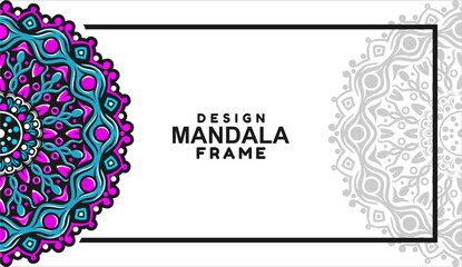 Vector mandala frame design, for your various types of advertising needs, suitable for business card designs, banners, websites, etc. high resolution EPS file format