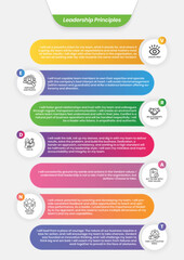 editable leader principles table design template EPS vector