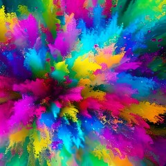Color Splash Explosion Background -- Generative AI