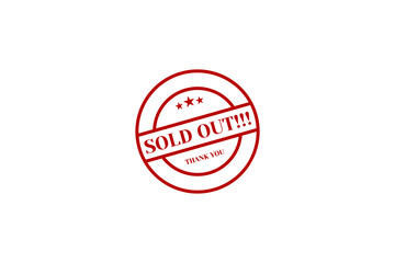 Sold Out Badge Emblem Logo Stamp, Online Store Logo Design Products