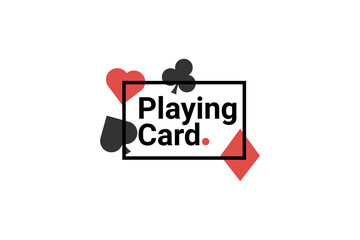 Playing Card Poker Game Logo Vector Icon Illustration