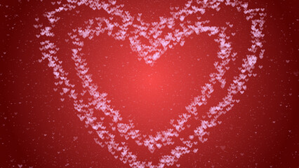 Valentine day red heart background.