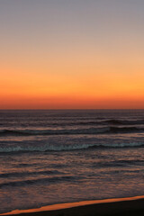sunset over the sea