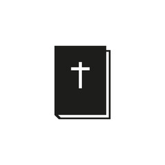 Fototapeta premium Contemporary bible icon. Cross symbol. Vector illustration.