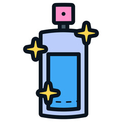 glowing perfume bottle illustration