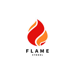 flame symbol logo design illustration