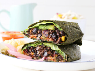 Black Bean Avocado Wrap vegan