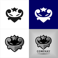 Vector logo Illustration, Abstract emblem, design concept, logo, logotype element for template. File EPS.	