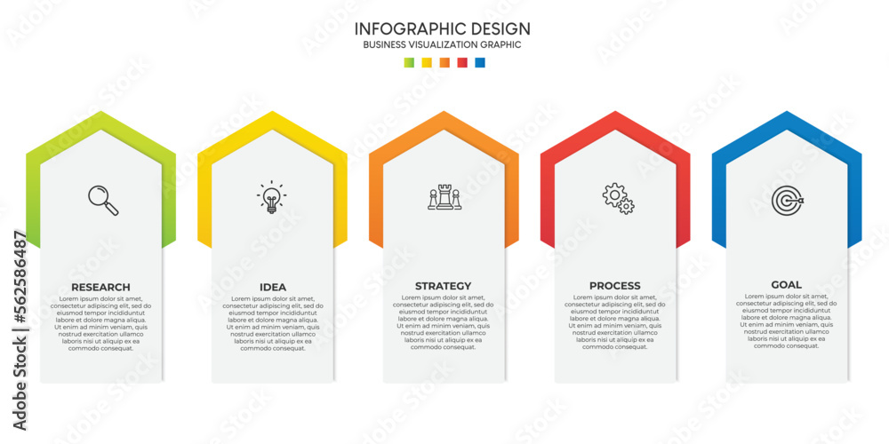 Poster Steps business data visualization timeline process infographic template design with icons