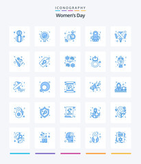 Creative Womens Day 25 Blue icon pack  Such As feminine. awareness. gender. women celebrate. eight