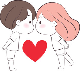 Illustrations of couples in various chapters.