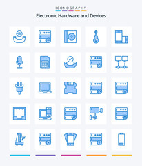 Creative Devices 25 Blue icon pack  Such As rotate. mobile. disc. device. sound