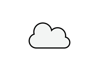 Cloud icon vector. Line sky symbol. Trendy flat weather outline ui sign design. Thin linear graphic pictogram for website. mobile application. Logo illustration.